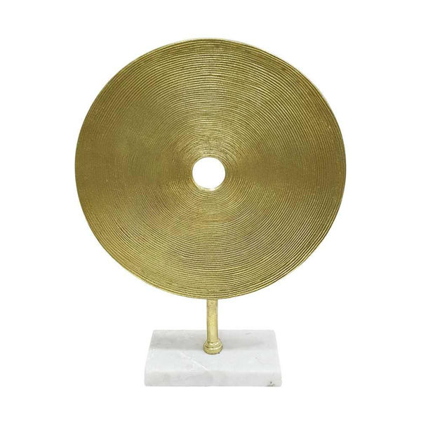 Picture of Disc 18" on a Marble Base - Gold
