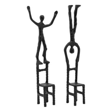 Picture of Men on a Chair - Set of 2 - Black