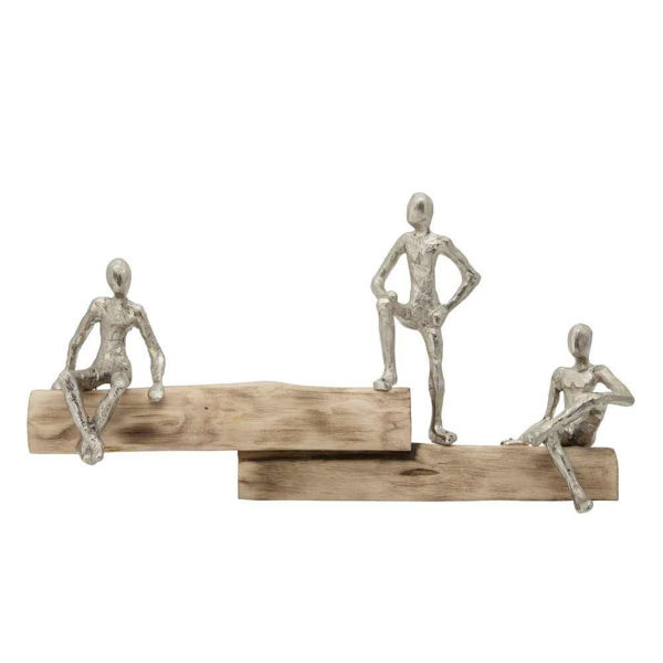 Picture of Men 18" on a Log - Brown