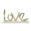 Picture of Love 18" Metal Sculpture with Marble Base Accent -