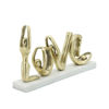 Picture of Love 18" Metal Sculpture with Marble Base Accent -