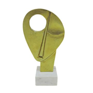 Picture of Face 14" Metal Silhouette - Gold