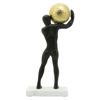 Picture of Metal 14" Man Carrying a Ball on his Shoulder - Bl