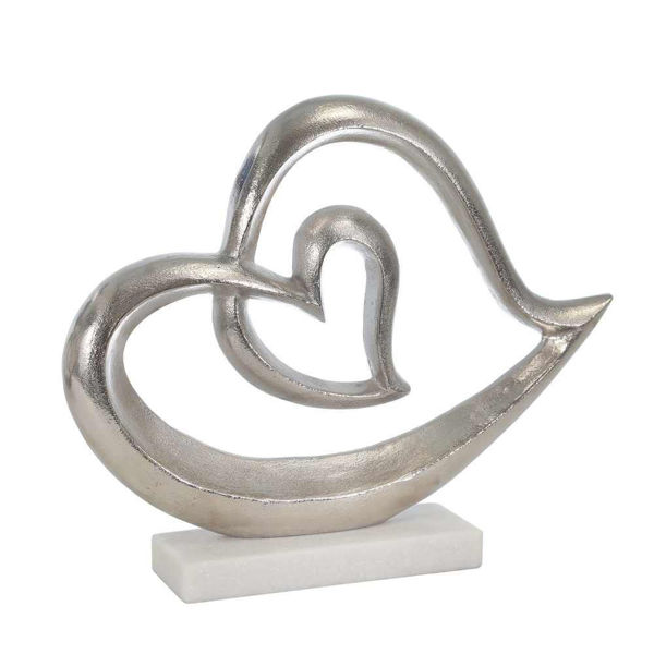Picture of Heart Double Sculpture - Silver