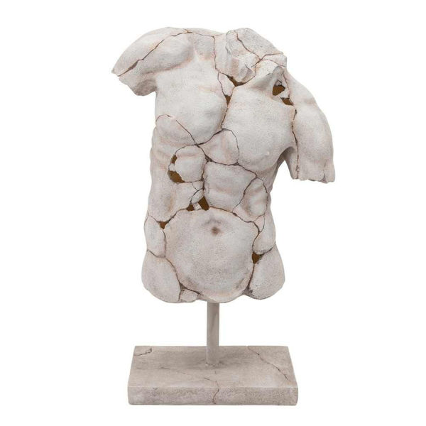 Picture of Cracked Torso Sculpture - White