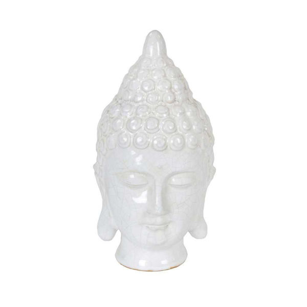 Picture of Buddha Ceramic Head - White