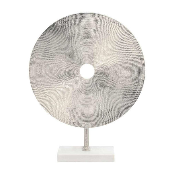 Picture of Disc 21" on a Marble Base - Silver