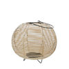 Picture of Wicker and Iron Round Lantern - Natural