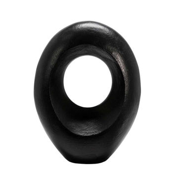Picture of Oval 14" Sculpture with a Hole - Black