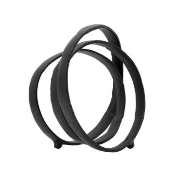 Picture of Metal 13" Ring Sculpture - Black