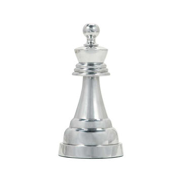 Picture of Metal 9" Queen Chess Piece - Silver