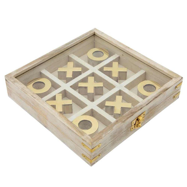 Picture of Wood 8 x 8 Tic - Tac - Toe - White