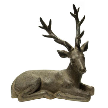 Picture of Brown Resin Deer Figurine - Sitting