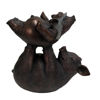 Picture of Resin Father and Son Pigs Figurine - Copper