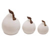 Picture of Ceramic Roosters Figurines - Set of 3 - White
