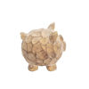 Picture of Resin 4.75" Pig Decor Figurine - Brown and Ivory