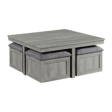 Picture of Uster Cocktail Table  with 4 Storage Ottomans