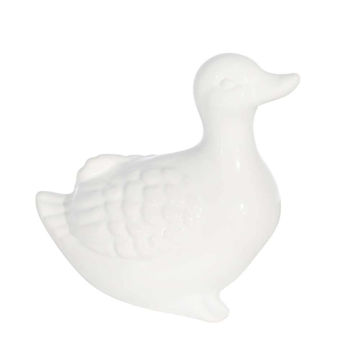 Picture of Ceramic 7" Duck Figurine - White