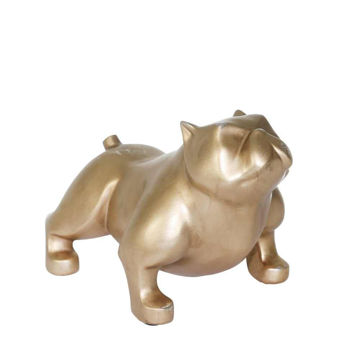 Picture of Resin 10" Bulldog Figurine - Gold