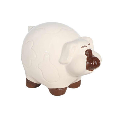 Picture of Ceramic 6" Barn Pig Figurine - Ivory