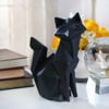 Picture of Ceramic 10" Modern Fox Figurine - Black