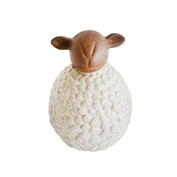 Picture of Ceramic 7" Sheep Figurine - Ivory