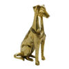 Picture of Metal 23" Geometric Dog Figurine - Gold