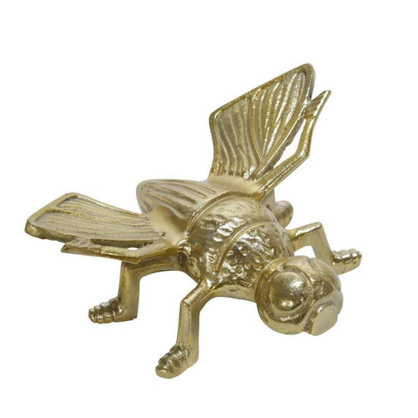 Picture of Metal 8" Housefly Table Figurine - Gold