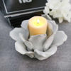 Picture of Rose Tealight 6" Candle Holder - White