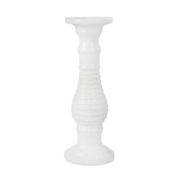 Picture of Blanca 18" Pillar Candle Holder - White Stripe