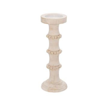 Picture of Antique Style 13" Pillar Candle Holder - White