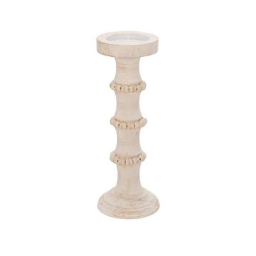Picture of Antique Style 13" Pillar Candle Holder - White