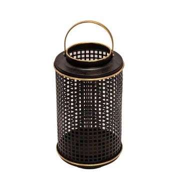 Picture of Grid 12" Candle Holder - Black