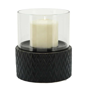 Picture of Chevron 6" Candle Holder - Black