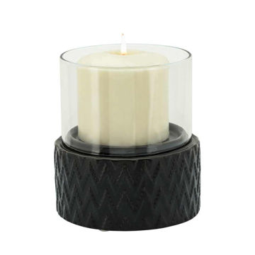 Picture of Chevron 5" Candle Holder - Black