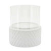 Picture of Chevron 6" Candle Holder - White
