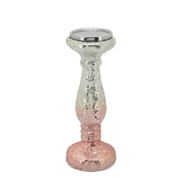 Picture of Crackled 12" Candle Holder - Blush