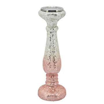 Picture of Crackled 15" Candle Holder - Blush