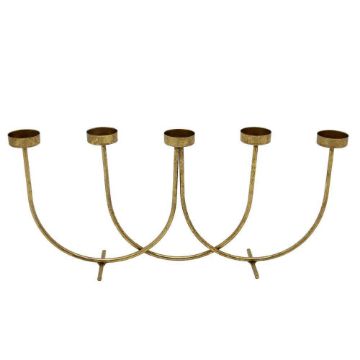 Picture of Roma 5-Votive Candle Holder - Gold Leaf