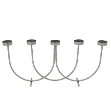 Picture of Roma 5-Votive Candle Holder - Silver Leaf