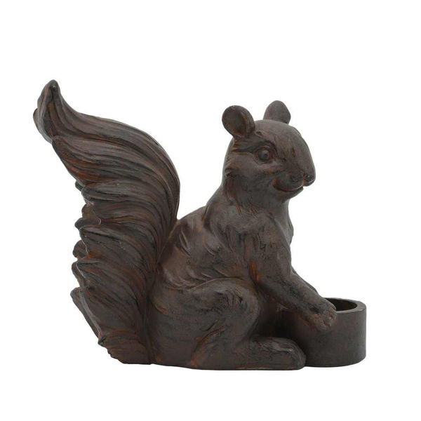 Picture of Squirrel Votive 6" Candle Holder - Brown