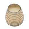Picture of Striped Glass 64 Oz Wax Candle by Live & Skye - Gold