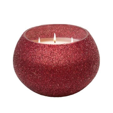 Picture of Beaded Holder 70 Oz Wax Candle by Live & Skye - Red