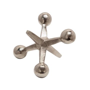 Picture of Metal 5" Jacks Sculpture - Silver