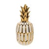 Picture of Ceramic 9.75" Pineapple Sculpture - White and Gold