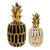 Picture of Ceramic 9.75" Pineapple Sculpture - White and Gold