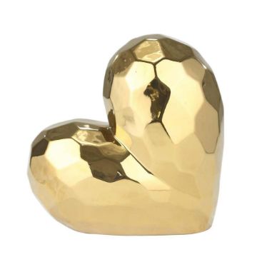 Picture of Ceramic 7.75" Heart Sculpture - Gold