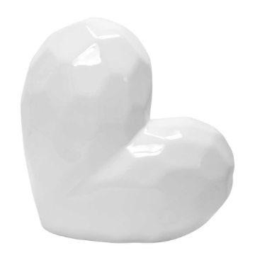 Picture of Ceramic 11" Heart Sculpture - White