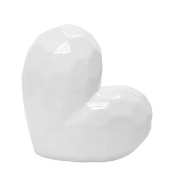 Picture of Ceramic 8" Heart Sculpture - White
