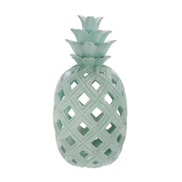 Picture of Pineapple 16" Ceramic Decor - Green